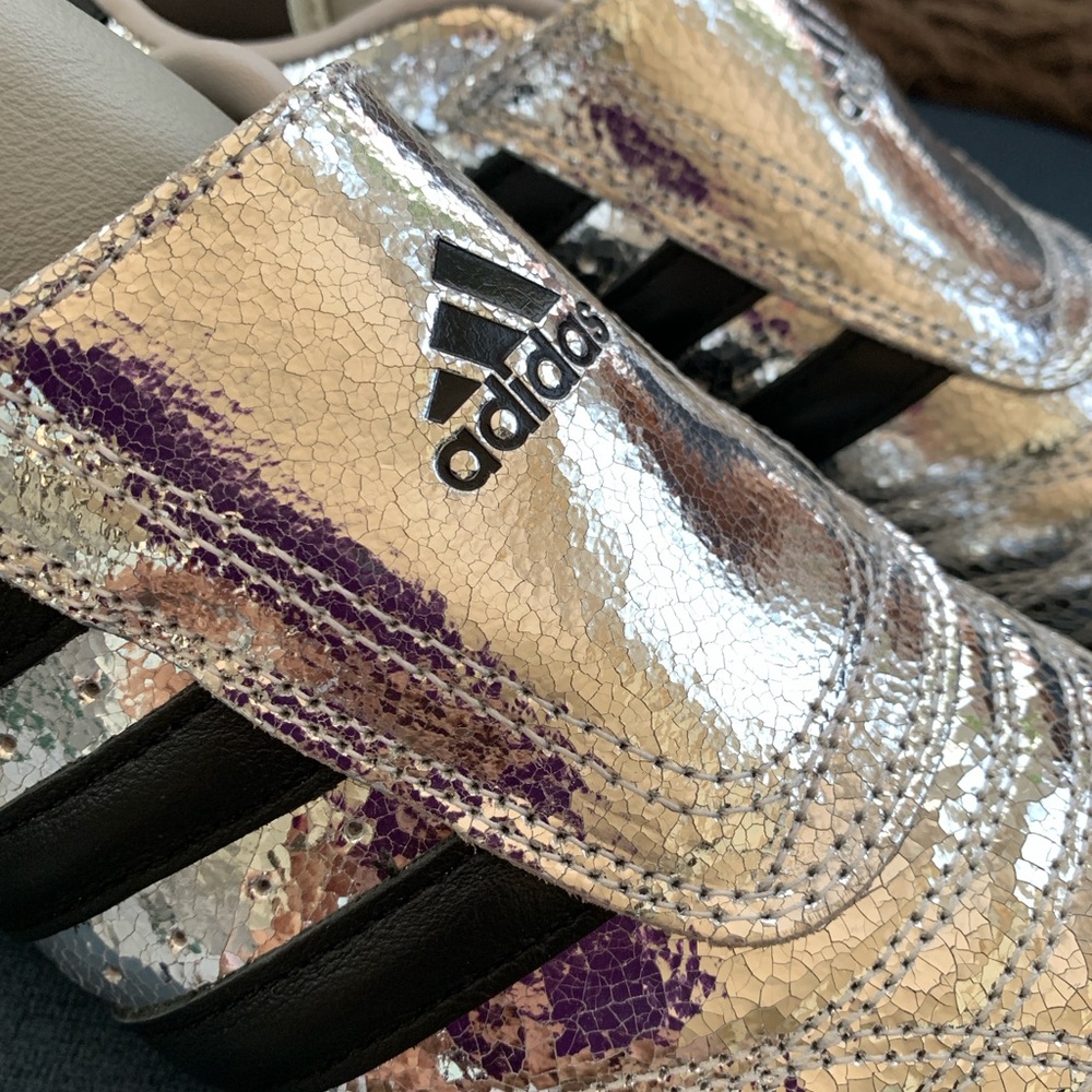 Adidas taekwondo metallic silver women’s 6.5 sneakers - Picture 6 of 8